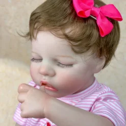 18 inch Reborn Doll Baby & Toddler Toy Reborn Toddler Doll Doll Reborn Baby Doll Baby Baby Girl Reborn Baby Doll Twins A Newborn lifelike Gift Hand Made Non Toxic Vinyl W-031733 with Clothes and