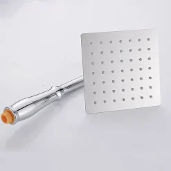 8 Inch Rotate 360 Degree Bathroom Rainfall Shower Head ABS Chrome Water Saving Shower Extension Arm Hand Held Shower Head