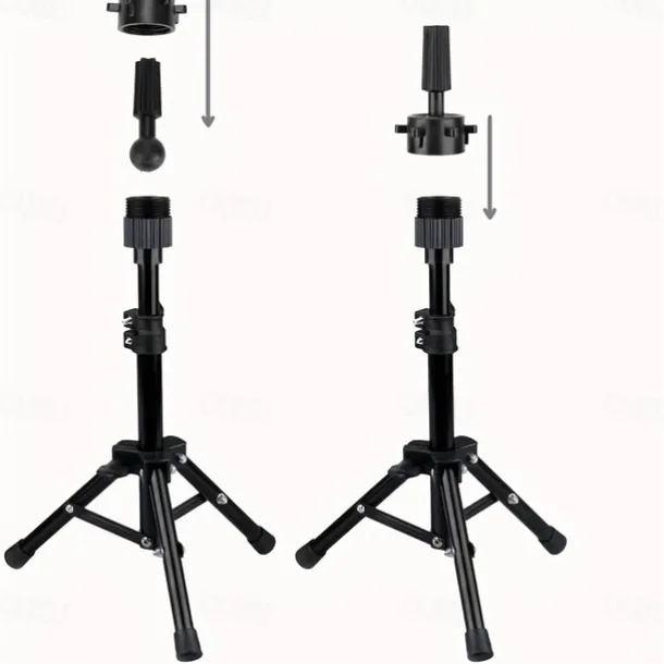 22 Inch Wig HeadWig Stand Tripod with HeadCanvas Wig HeadMannequin Head for WigsManikin Canvas Head Block Set for Wigs Making Display with Wig caps T/C Pins Set