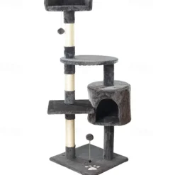 45.67 Inches Cat Tree/Cat Tree House and Towers for Large Cat/Cat Climbing Tree with Cat Condo/Cat Tree Scratching Post/Multi-Level Large Cat Tree
