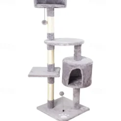 45.67 Inches Cat Tree/Cat Tree House and Towers for Large Cat/Cat Climbing Tree with Cat Condo/Cat Tree Scratching Post/Multi-Level Large Cat Tree