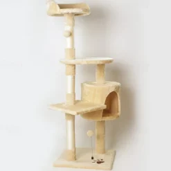 45.67 Inches Cat Tree/Cat Tree House and Towers for Large Cat/Cat Climbing Tree with Cat Condo/Cat Tree Scratching Post/Multi-Level Large Cat Tree