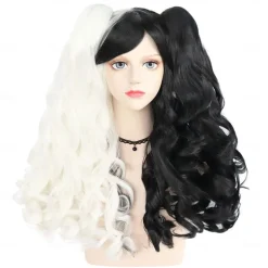 14 Inches Rainbow Wig Short Curly Wig with Bangs Synthetic Wigs Women Girls Colorful Wigs Pride Outfits Halloween Wigs