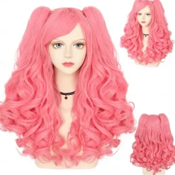 14 Inches Rainbow Wig Short Curly Wig with Bangs Synthetic Wigs Women Girls Colorful Wigs Pride Outfits Halloween Wigs