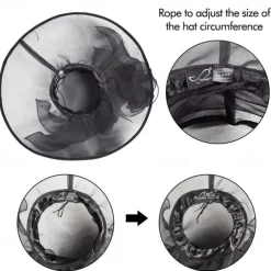 2025 Kentucky Derby Hat for Women Ladies, Organza Veil Feather Fascinator for Tea Party Church UV Protection Sun Hat