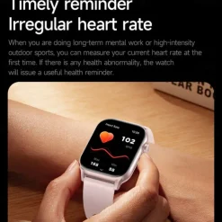 696 KR86 Smart Watch 1.95 inch Smart Band Fitness Bracelet Bluetooth Pedometer Call Reminder Heart Rate Monitor Compatible with Android iOS Women Men Hands-Free Calls Message Reminder IPX-0 37.5mm