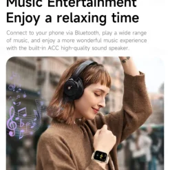 696 KR86 Smart Watch 1.95 inch Smart Band Fitness Bracelet Bluetooth Pedometer Call Reminder Heart Rate Monitor Compatible with Android iOS Women Men Hands-Free Calls Message Reminder IPX-0 37.5mm