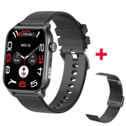 696 KR86 Smart Watch 1.95 inch Smart Band Fitness Bracelet Bluetooth Pedometer Call Reminder Heart Rate Monitor Compatible with Android iOS Women Men Hands-Free Calls Message Reminder IPX-0 37.5mm