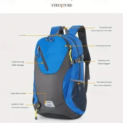 40 L Daypack Rucksack Zipper Multi Pocket Wearable Durable Outdoor Hiking Camping Military Nylon Black Pink Red