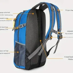 40 L Daypack Rucksack Zipper Multi Pocket Wearable Durable Outdoor Hiking Camping Military Nylon Black Pink Red