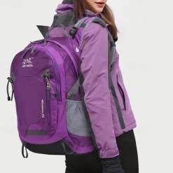 35 L Daypack Rucksack Zipper Multi Pocket Anatomic Design Wearable Durable Outdoor Hiking Camping Military Nylon Black Blue Purple