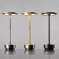11" LED Cordless Table Lamp 40 LEDs Retro Restaurant Bar Night Light 3000mAh Rechargeable Battery 3-Color Level Dimming