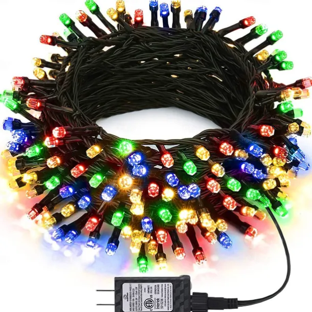 1000 LED (328Ft) Christmas Lights Indoor Outdoor, Christmas String Tree Lights Indoor Green Wire, Indoor and Outside Fairy Light for Christmas Tree, Patio, Elegant Wedding Party Reception