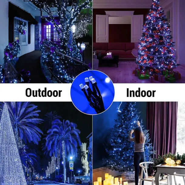 1000 LED (328Ft) Christmas Lights Indoor Outdoor, Christmas String Tree Lights Indoor Green Wire, Indoor and Outside Fairy Light for Christmas Tree, Patio, Elegant Wedding Party Reception