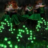 20 LED St Patricks Day Decorations Solar Shamrock Stake Lights, Outdoor Shamrock Tree Lights, With Party Gifts Decor-Solar Garden Lights, For St. Patrick's Day Outside Decoration