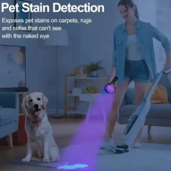 100 LED UV Flashlight - 395nm Black Light Torch for Pet Urine, Scorpion Detection & Fluorescence Inspection