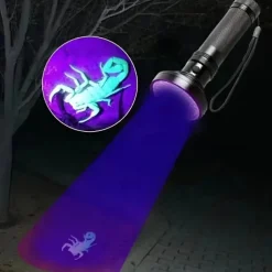 100 LED UV Flashlight - 395nm Black Light Torch for Pet Urine, Scorpion Detection & Fluorescence Inspection