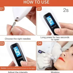 9 Level LCD Face Skin Dark Spot Remover Mole Tattoo Removal Laser Plasma Pen Machine Facial Freckle Tag Wart Removal Beauty Care