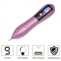 9 Level LCD Face Skin Dark Spot Remover Mole Tattoo Removal Laser Plasma Pen Machine Facial Freckle Tag Wart Removal Beauty Care