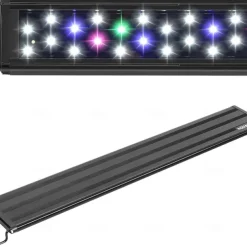 24/7 Lighting Aquarium LED Light, Sunrise-Daylight-Moonlight Mode and DIY Mode, Adjustable Timer Adjustable Brightness Fish Tank Light with Extendable Bracket 7 Colors for Planted Tank