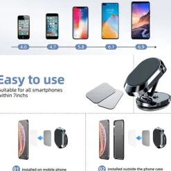 2022 Magnetic Car Phone Holder Magnet Mount Mobile Cell Phone Stand GPS Support For iPhone 13 12 Xiaomi Huawei Samsung S21 S20