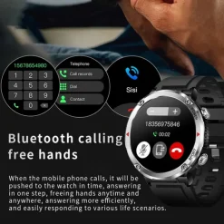 600 mAh Large Battery Watch For Men Smart Watch Men IP68 Waterproof Smartwatch AMOLED HD Screen Bluetooth Call Sports Bracelet