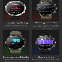 600 mAh Large Battery Watch For Men Smart Watch Men IP68 Waterproof Smartwatch AMOLED HD Screen Bluetooth Call Sports Bracelet