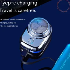 2023 Mini Electric Travel Shaver for Men Pocket Size Washable Electric Razor Mens Rechargeable Portable Cordless Shaving Beard