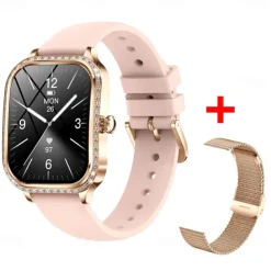 696 MK88 Smart Watch 1.75 inch Smart Band Fitness Bracelet Bluetooth Call Reminder Sleep Tracker Heart Rate Monitor Compatible with Android iOS Women Hands-Free Calls Message Reminder IPX-0 36mm