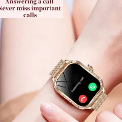 696 MK88 Smart Watch 1.75 inch Smart Band Fitness Bracelet Bluetooth Call Reminder Sleep Tracker Heart Rate Monitor Compatible with Android iOS Women Hands-Free Calls Message Reminder IPX-0 36mm