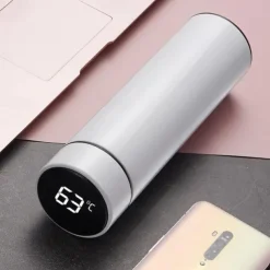 480 ml Digital Thermos Cup Intelligent Temperature Smart Digital Thermal Coffee Travel Mug - Touch Display Temperature, Stainless Steel Vacuum Flask - Perfect Gift for Back To School