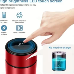 480 ml Digital Thermos Cup Intelligent Temperature Smart Digital Thermal Coffee Travel Mug - Touch Display Temperature, Stainless Steel Vacuum Flask - Perfect Gift for Back To School