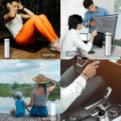 480 ml Digital Thermos Cup Intelligent Temperature Smart Digital Thermal Coffee Travel Mug - Touch Display Temperature, Stainless Steel Vacuum Flask - Perfect Gift for Back To School