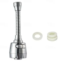 2 Modes Kitchen Sink Faucet Extension Sprayer, 360 Degree Turbo Rotatation Anti-Splash Extender Aerator with Hose