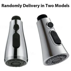 2 Modes Kitchen Sink Faucet Head Replacement, Excellent Quality Helmet Lining-Surface Treatment-Chrome Faucet Spout Pull Out Pull Down Kitchen Faucet Sprayer