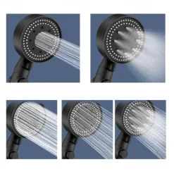 5 Modes Shower Head with Handheld, Drill-Free High Pressure High Flow Water Saving Shower Spray with ON/OFF Pause Switch, Shower Bathroom Accessories