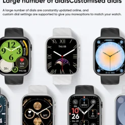 696 MT500 Smart Watch 1.97 inch Smart Band Fitness Bracelet Bluetooth ECG+PPG Temperature Monitoring Pedometer Compatible with Android iOS Men Hands-Free Calls Message Reminder Camera Control IP 67