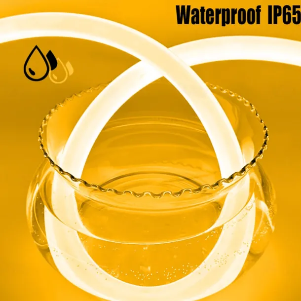 360 Neon Light LED Strip AC110 16-100 ft Flexible/Waterproof/ Dimmable Timing Warm White LED Rope Lightremote Control Suitable for Home/Garden/Building Decoration DIY Decor US Plug