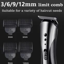 2023 New 3 In 1 Hair Trimmer Shaver Professional Electric Rechargeable Cordless Hair Clipper Beard Nose Ear Hair Trimmer Red Black for Barber Men