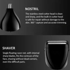 2023 New 3 In 1 Hair Trimmer Shaver Professional Electric Rechargeable Cordless Hair Clipper Beard Nose Ear Hair Trimmer Red Black for Barber Men
