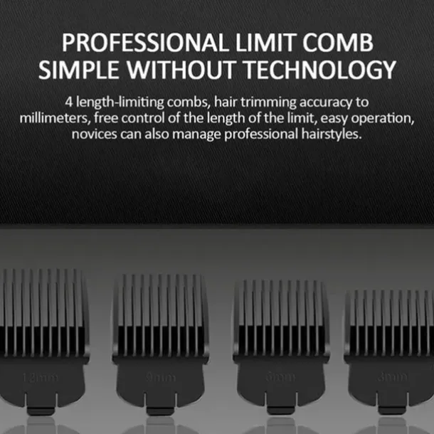 2023 New 3 In 1 Hair Trimmer Shaver Professional Electric Rechargeable Cordless Hair Clipper Beard Nose Ear Hair Trimmer Red Black for Barber Men
