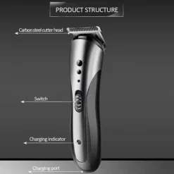 2023 New 3 In 1 Hair Trimmer Shaver Professional Electric Rechargeable Cordless Hair Clipper Beard Nose Ear Hair Trimmer Red Black for Barber Men