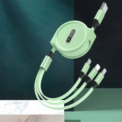 2023 New 3 In 1 Retractable USB Cable Mobile Phone Universal Charger Cable Fast Charging Cable USB Cable for Iphone for samsung for HUAWEI for Xiaomi for OPPO for Google