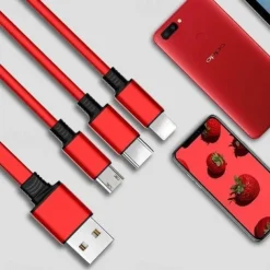 2023 New 3 In 1 Retractable USB Cable Mobile Phone Universal Charger Cable Fast Charging Cable USB Cable for Iphone for samsung for HUAWEI for Xiaomi for OPPO for Google