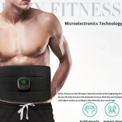 2023 New EMS Electric Abdominal Body Slimming Belt Waist Band Smart Abdomen Muscle Stimulator Abs Trainer Fitness
