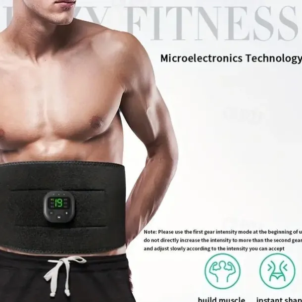 2023 New EMS Electric Abdominal Body Slimming Belt Waist Band Smart Abdomen Muscle Stimulator Abs Trainer Fitness