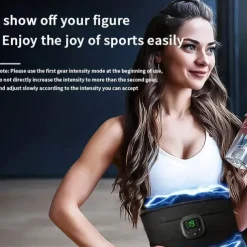 2023 New EMS Electric Abdominal Body Slimming Belt Waist Band Smart Abdomen Muscle Stimulator Abs Trainer Fitness