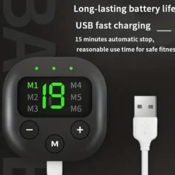 2023 New EMS Electric Abdominal Body Slimming Belt Waist Band Smart Abdomen Muscle Stimulator Abs Trainer Fitness