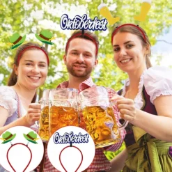 2022 New German Oktoberfest Decoration Headband Festival Party Photo Props Beer Headband Head Buckle