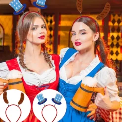 2022 New German Oktoberfest Decoration Headband Festival Party Photo Props Beer Headband Head Buckle